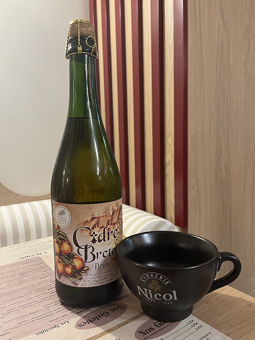 Cidre à la crêperie L'Armoricaine à Guérande